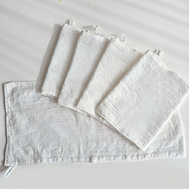 더네이처하우스 세 번 정련한 강화소창행주 (43*22cm) 라벨 고리형 중 사이즈 2겹 5개 세트, 1세트