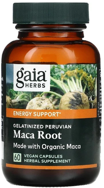 가이아허브 젤라틴화 페루 마카 뿌리 Maca Root 500mg 베지 캡슐 60정, 1개 - 쿠팡