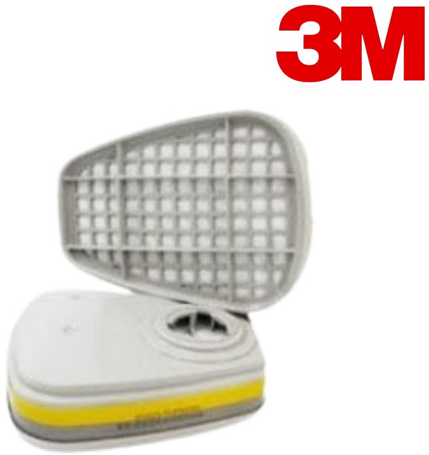 3M 면체마스크 방독면 방독정화통 6000시리즈 방독필터, 2세트