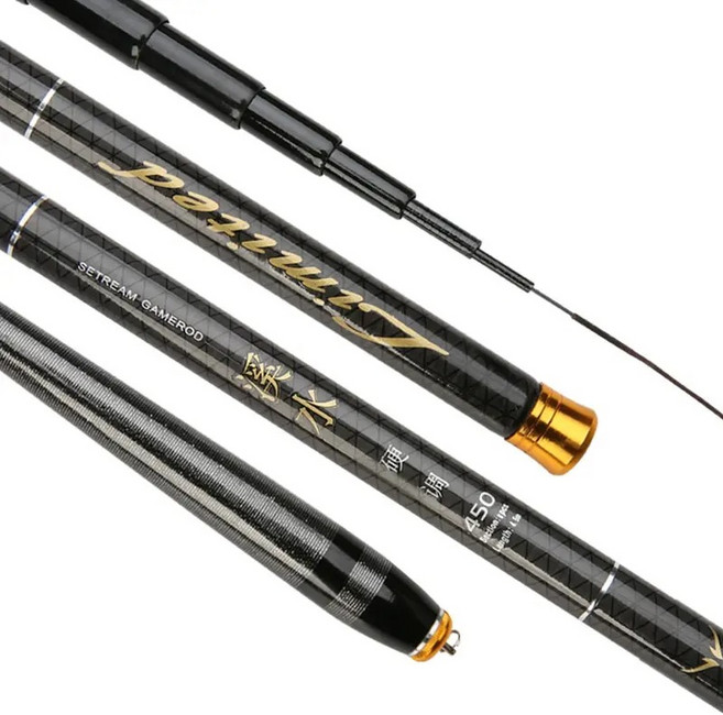 7.2m 담수계류 여행용 낚싯대 민물 카본 접이식 장대 낚시대