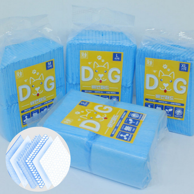 니어몰 무배 애견 강력흡수 배변패드 소형 중형 대형 천연펄프, 1개