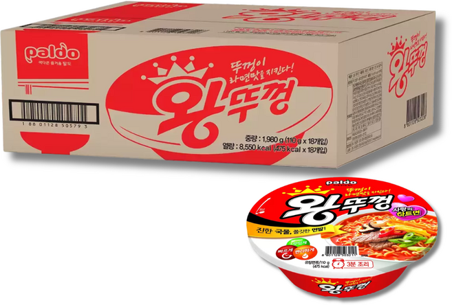 팔도 왕뚜껑 110g x 18개