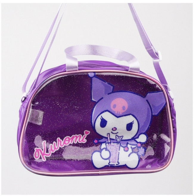 산리오 캐릭터즈 수영장 필수품 투명한 수영가방 크로스백