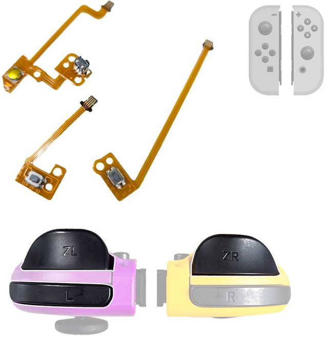 호환 닌텐도 스위치 조이콘 수리 부품 L ZL ZR 기판 교체 3개 셋트, 3종 한셋트