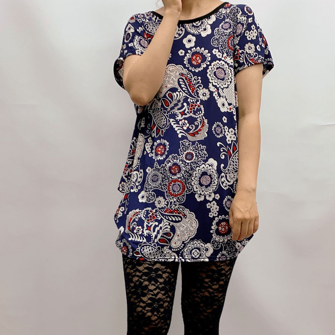 여름 빅사이즈 오버핏 롱 아줌마 티셔츠 냉장고 쿨 반팔 셔링 큰옷 엄마 여성 105까지