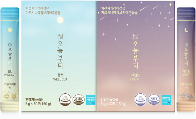 오늘부터 웰컷 + 오늘부터 라인핏, 웰컷 (5gx30포) + 라인핏 (5gx30포), 1세트, 150g