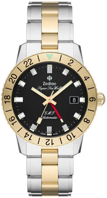 [Zodiac] 조디악 슈퍼 씨 울프 GMT ZO9406 골드 40mm 남성용 시계