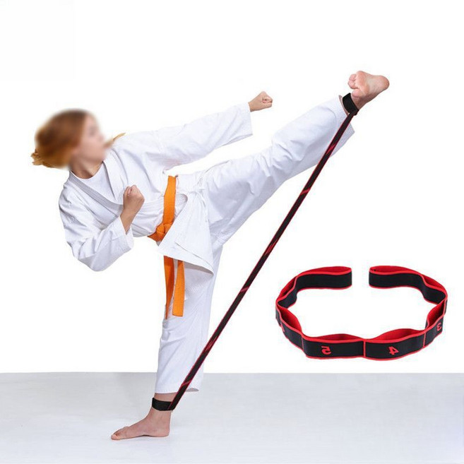 태권도 밴드 2p 발차기 옆차기 연습 탄성 단계 조절 탄력 근력, 레드+블루, 1개