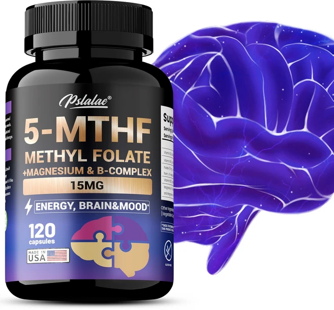 5-MTHF 메틸폴레이트: 맛 없이 집중력 에너지 및 정신적 명료함을 향상시켜 줍니다., 1개, 60정 - 쿠팡