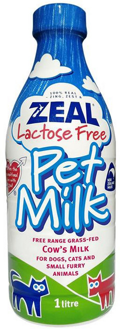 ZEAL 真致 紐西蘭 犬貓專用 無乳糖 寵物牛奶 380ml/1000ml, 牛奶, 1000ml, 1瓶