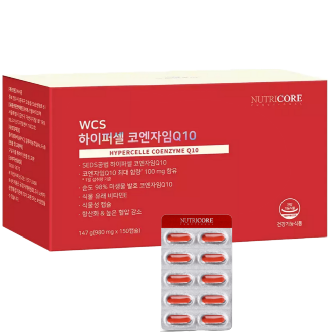 뉴트리코어 하이퍼셀 코엔자임Q10 29.4g, 30정, 5개