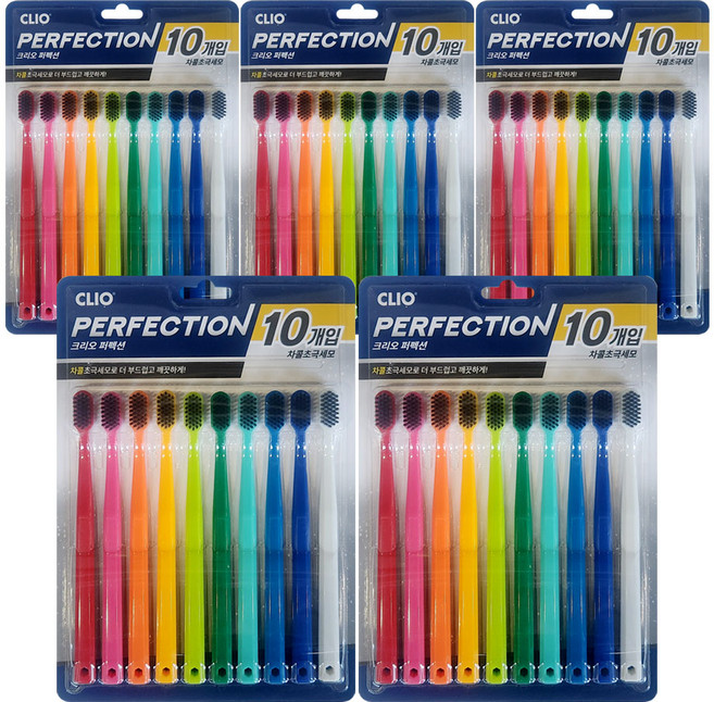 크리오 뉴퍼펙션 차콜초극세모 칫솔 10개입 X 5개