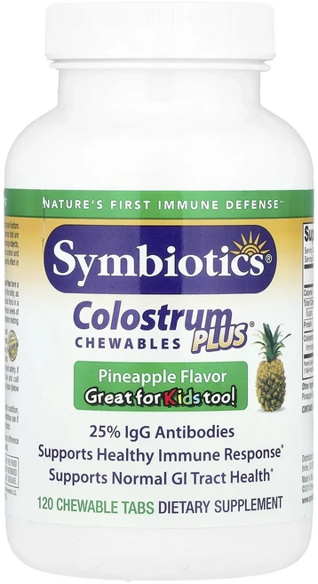 새해 첫좋은선물 Symbiotics 콜로스트럼 플러스 파인애플 츄어블 120 츄어블 탭 제대로 할인합니다, Symbiotics콜로스트럼플러스파인애플츄어블120츄어, 1개 - 쿠팡