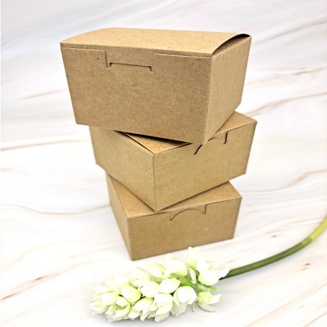 B급 바미샵 크라프트 정사각 기프트박스 선물포장상자 b0693, 1장