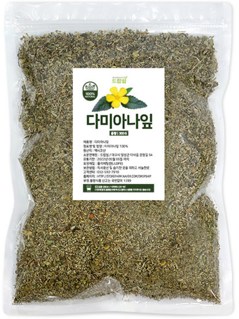 드랍쉽 다미아나잎(멕시코) 모음, 1개, 300g