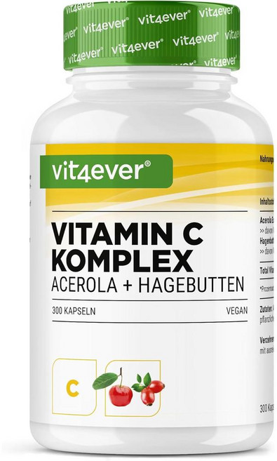 독일 비트포에버 Vit4ever Vitamin C Complex 내추럴 비타민C 콤플렉스 캡슐, 2개, 300정