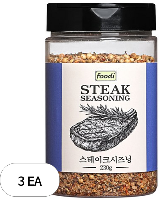 자연앤푸드 스테이크시즈닝, 230g, 3개