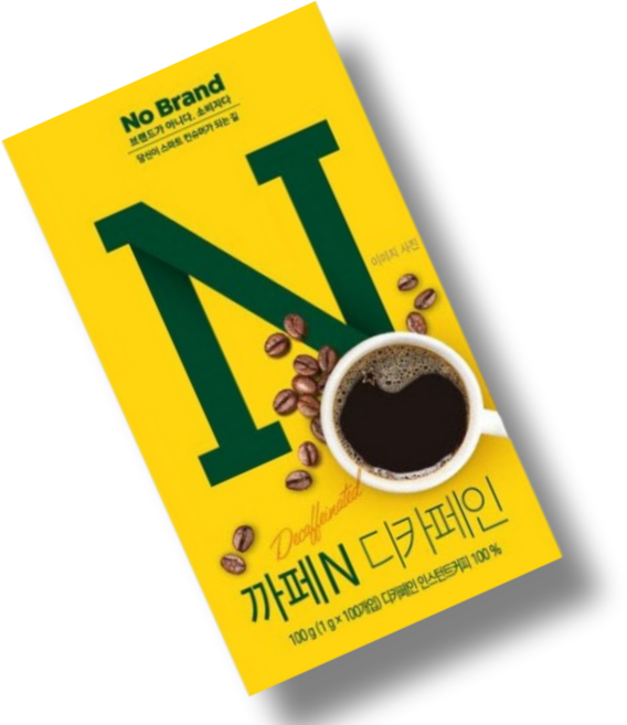 노브랜드 카페N디카페인, 1g, 12개, 100개입