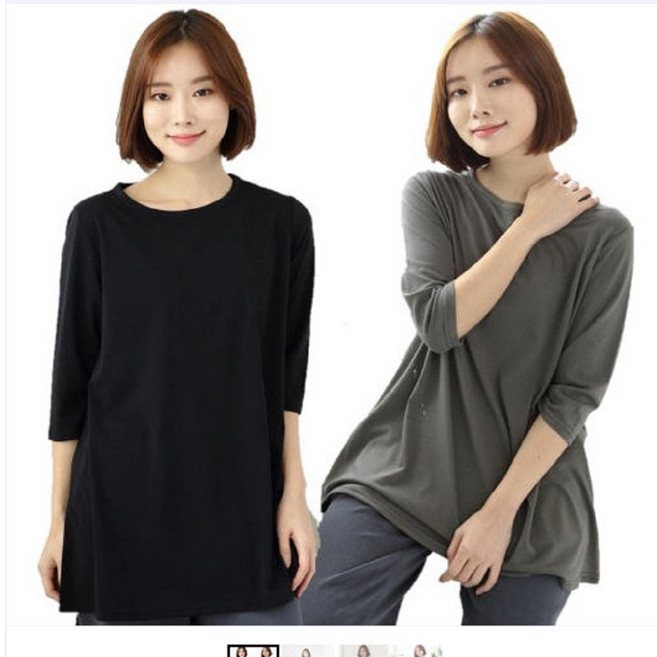 위스 1639TS-기본칠부 티셔츠 라운드 빅사이즈 7부티셔츠 반팔