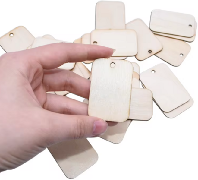 광휘 각인 키링 부자재 나무 우드 태그 선물 공예 공방 이름표