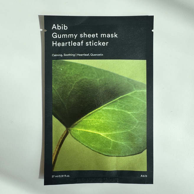 Abib Sheet Mask Collection: Gummy sticker/Mild acidic pH/껌딱지 시트 마스크/약산성 pH, 1개입, 1개