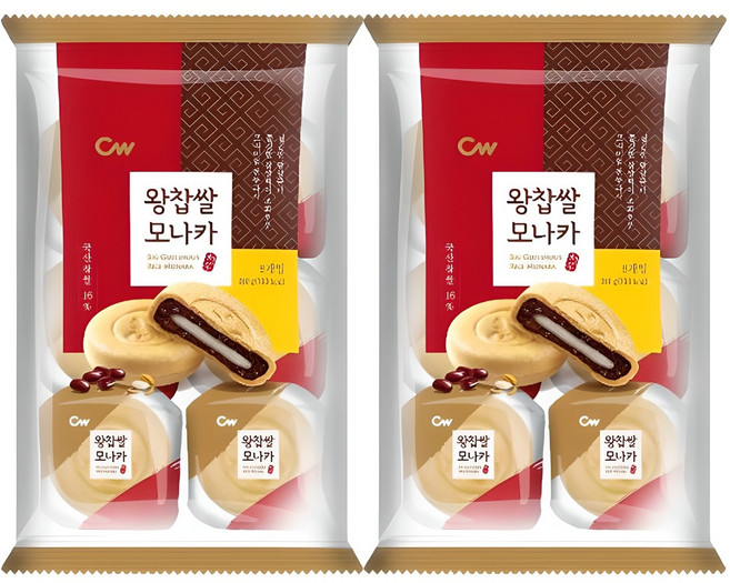 청우식품 왕찹쌀 모나카 8p, 240g, 2개