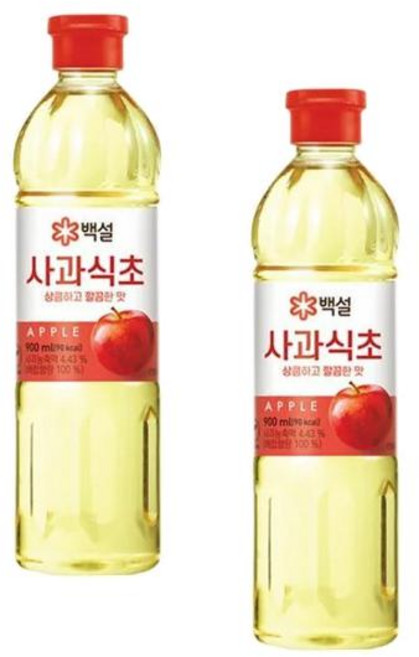 백설 사과식초, 900ml, 2개
