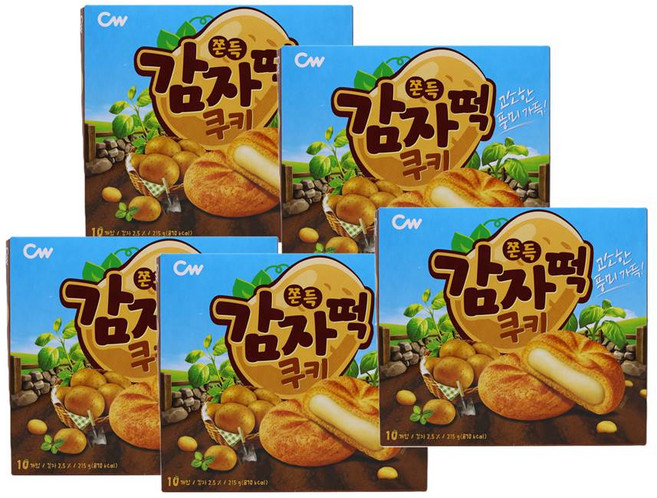 청우 쫀득감자떡쿠키, 5개, 215g