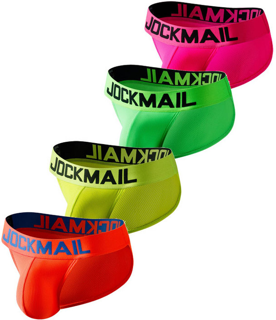 JOCKMAIL Mens Swim Briefs 통기성 나일론 비치 트렁크 비키니 수영복 비치 반바지 팬티 4팩