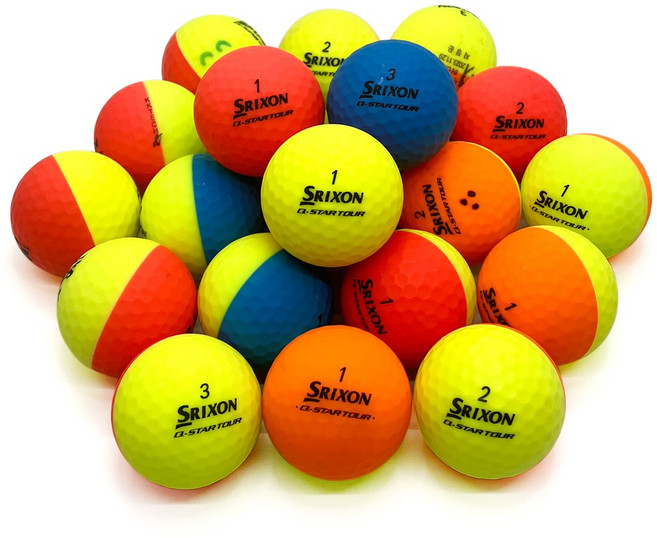 스릭슨 디바이드 Q스타 Q-STAR 무광 올구성 반반볼 A등급 로스트볼, 1개, 20개입, 컬러혼합
