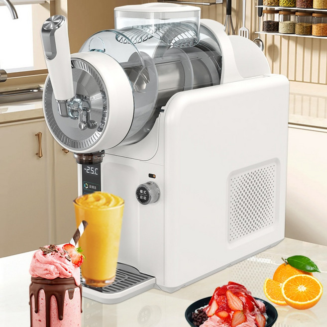 [CYLIFE] 가정용 220V 아이스크림 메이커 업소용 소프트아이스크림 메이커 슬러시 메이커 2L 대용량, 블랙