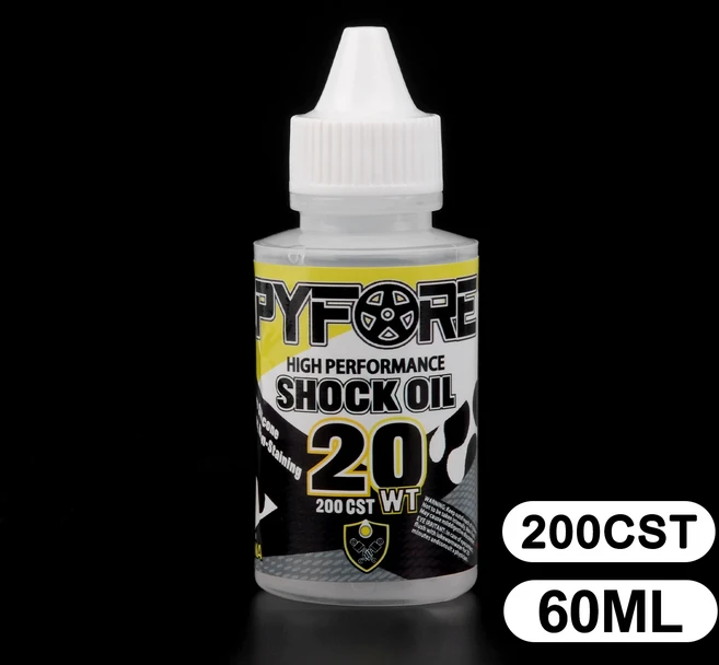 PYFORE 충격 흡수기 오일 60ml 100CST RC 모델 자동차 크롤러 버기 트럭, 07 200CST
