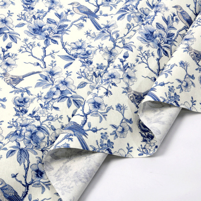 바이핸즈 뜨왈드주이 대폭 20수 프린트 하프린넨원단, 1개, 클래식