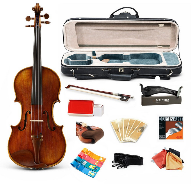 효정 수제 바이올린 HV800 국내제작 고급구성세트, 1개, 천연바니쉬, 4/4 사이즈