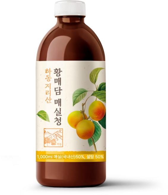 황매실청 하동 지리산 황매담 숙성 발효액 3년숙성, 2개, 1L
