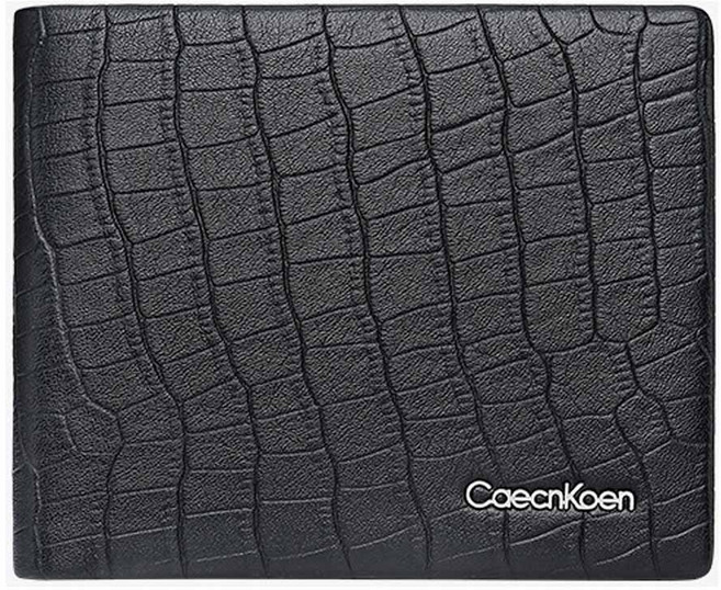 보이제 CaecnKoen 남자 반지갑 남성용 지갑 가죽지갑 슬림 악어무늬 소가죽
