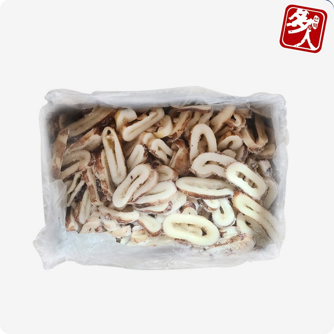 [다인] (박스) 오징어 몸채 4kg A급 - 링채 냉동 절단 손질 업소용 제사용 제수용 무탈피 오징어동채 다리X, 1개