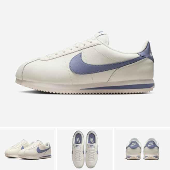 나이키 코르테즈 남녀공용 데일리 가죽 로우탑 스니커즈