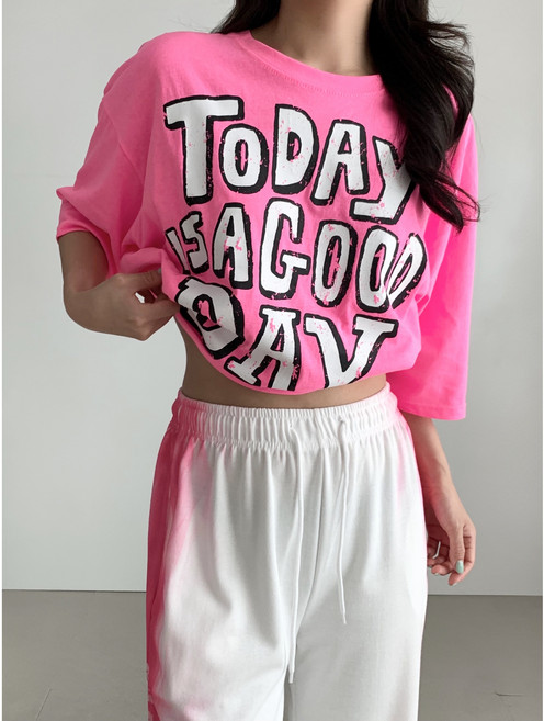 패리나제작 형광피그먼트로고반팔티 또는 바지상하세트 단체복 무대복 공연의상 케이팝 커버댄스 아이돌패션 치어리더복 방송댄스복 에어로빅 줌바댄스복 줌바웨어 줌바닷컴