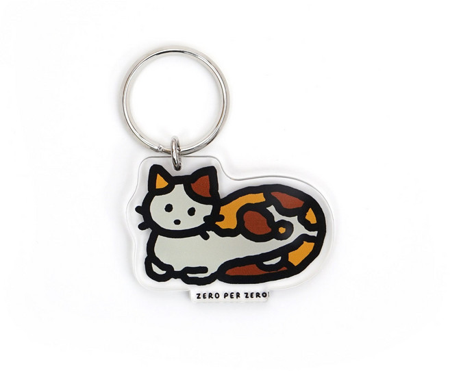제로퍼제로 스탠드업 키링 S, 고양이 2, 1개