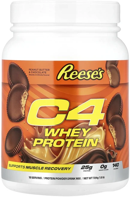 몸관리하세요 겨울입니다 C4 / Cellucor C4® 유청 단백질 Rease's 땅콩 버터 및 초콜릿 724g(1.6lb) 특별관리진행, C4CellucorC4유청단백질Reases땅콩버터및초콜, 724g, 1개 - 쿠팡