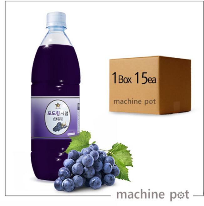 별코리아 포도향 슬러시원액 포도맛 슬러시시럽 1L 15ea, 15개