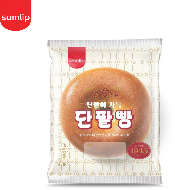 삼립 단팥이 가득 정통 단팥빵, 85g, 12개