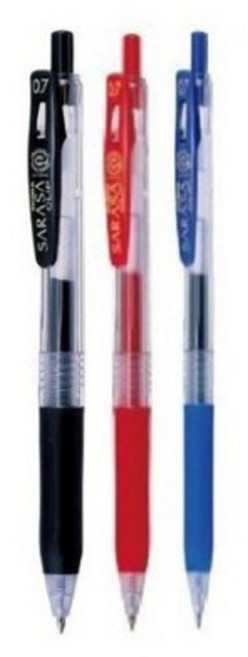 제브라 중성펜 사라사클립 JJB15 0.7mm, Red, 10개