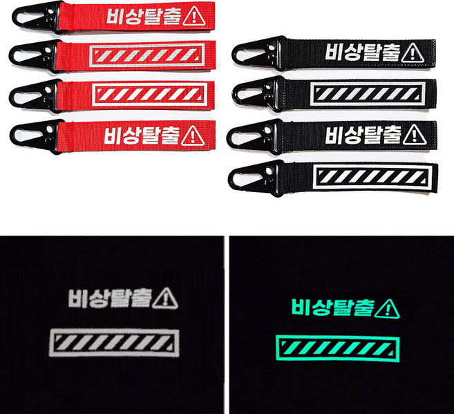 전기차 테슬라 뒷자석 비상탈출 손잡이 야광 키링