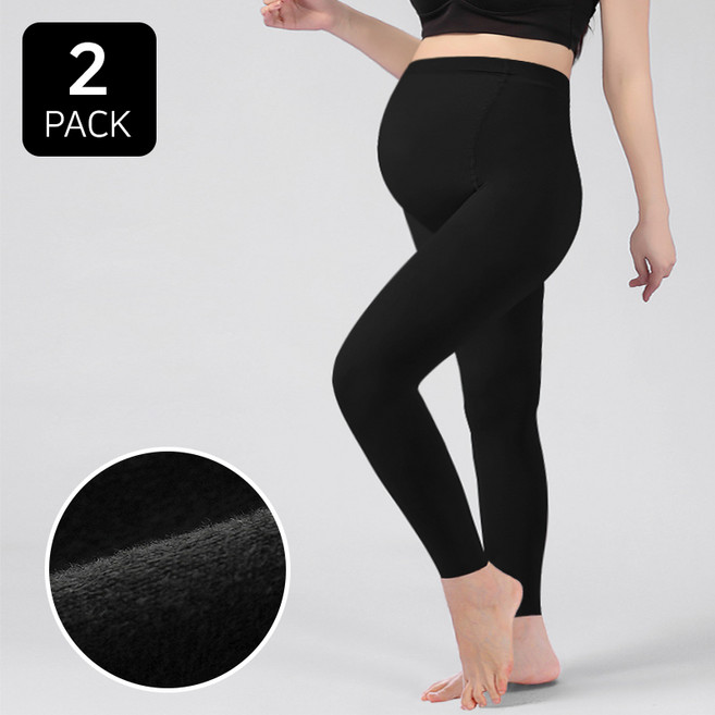 패션파트너 빅사이즈 키큰녀 4XL 복부 입체 편직 고탄력 임산부 기모 레깅스 팬티 스타킹 타이즈 2P