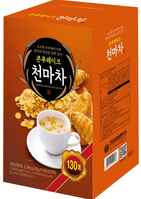 고향 콘푸레이크 천마차 18g, 130개입, 1개