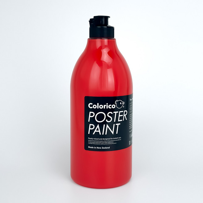 칼라리코 포스터 페인트 대용량 물감 1L 1색 빨간색, 1개