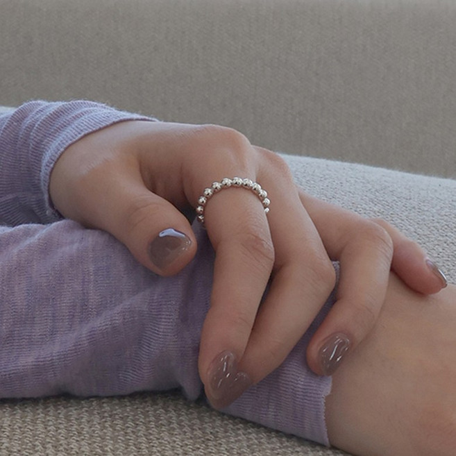 라퐁텐 실버 925 턴스 동글 레이어드 은반지