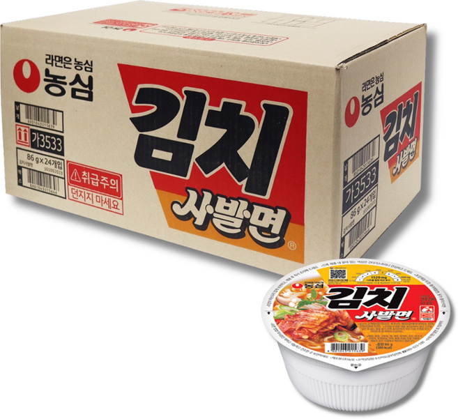 농심 김치 사발면 86g x 24개